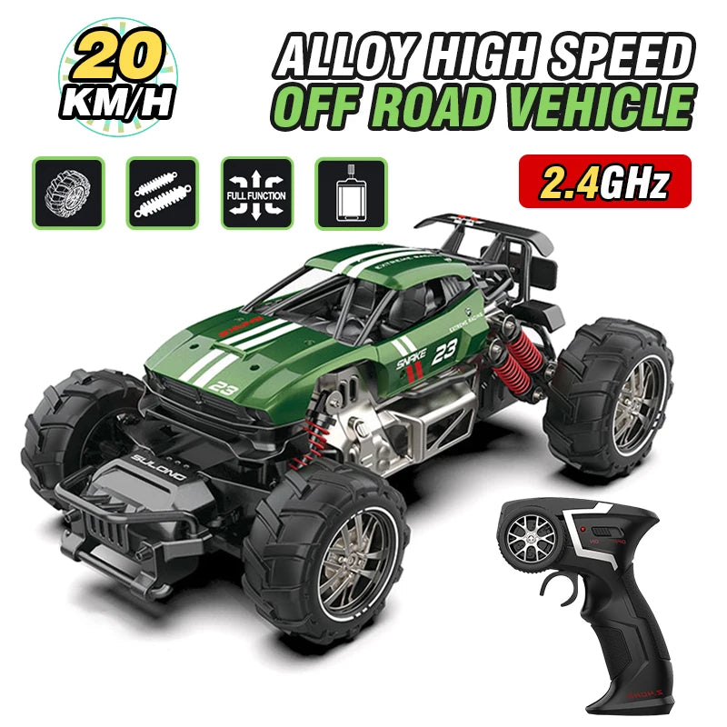 Rc Car 1/14 20Km/h High Speed Remote Control Alloy Car Off Road Crawler Climbing Truck All Terrains Toys Racing Profession Car