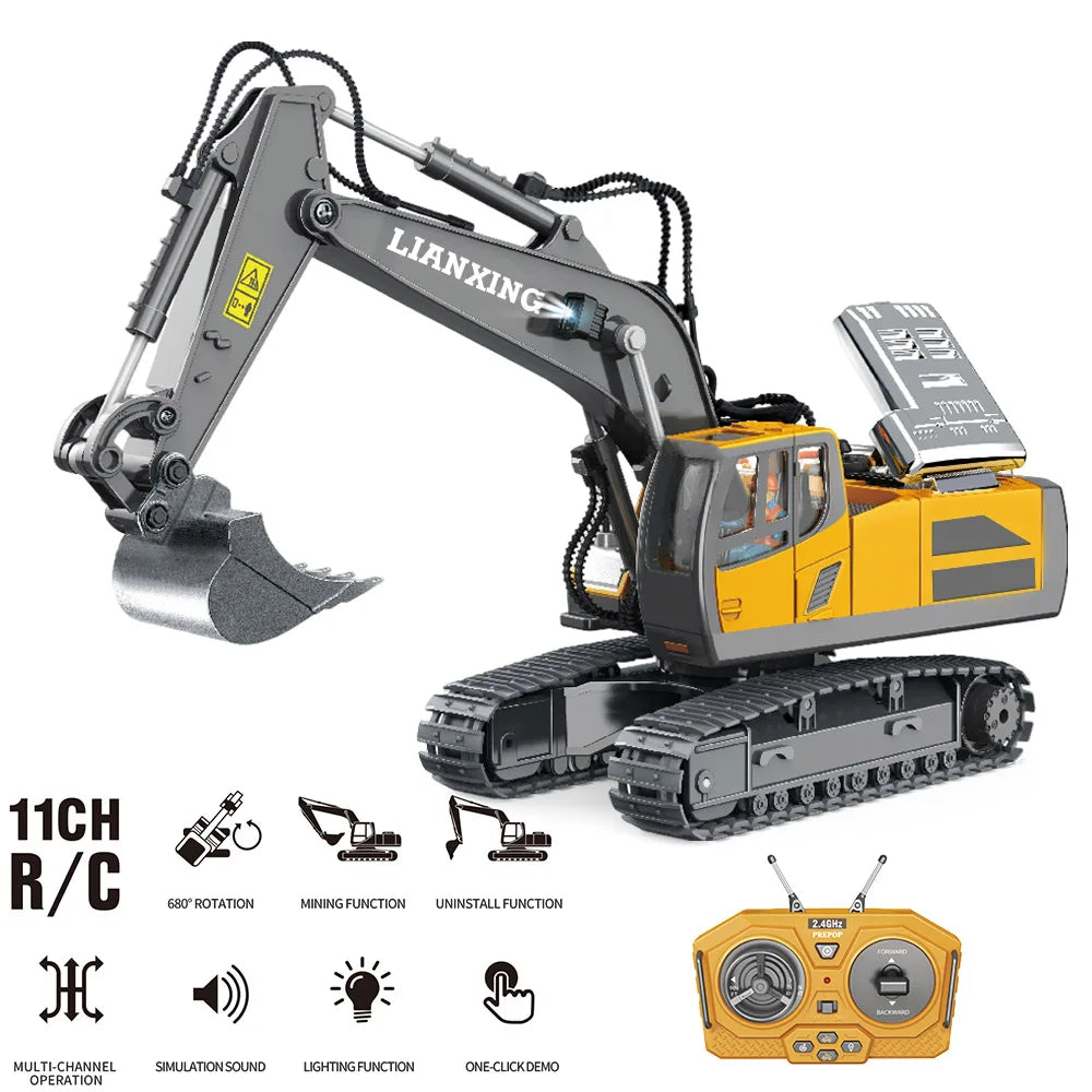 RC Car Children Toys Remote Control Car Toys For Boys Radio Control Excavator Dump Truck Bulldozer Electric car Kids Toys Gift