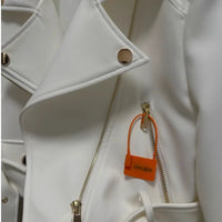 Korean version of the long-sleeved motorcycle jacket jacket women's spring and autumn new fashion temperament Joker suit collar