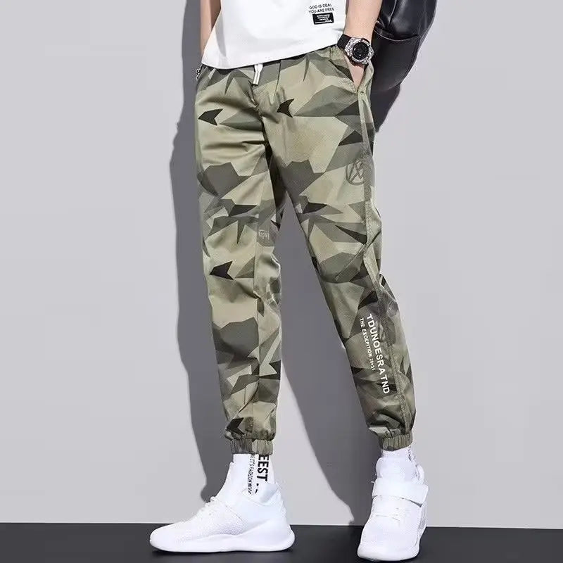 Classic Design Multi Pocket Cargo Pants, Men's Casual Loose Fit Drawstring Cargo Pants/Joggers For Spring Summer Outdoor