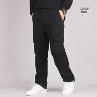 Men's Winter Cargo Pants Double Layer Fleece Warm Thick Camouflage Tactical Cotton Long Trousers Men Baggy Casual Cotton Pants