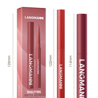 Integrated waterproof lipliner+lipstick lipstick lipstick set,no smudge,no fade,no cup,durable,easy to create a perfect makeup!