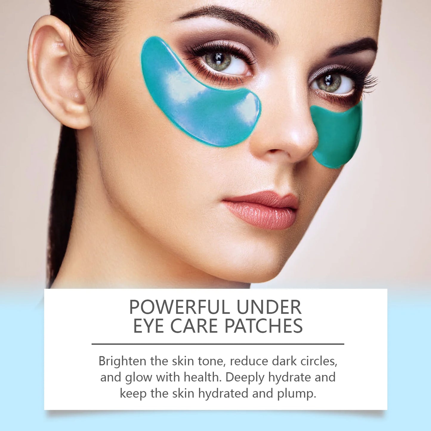 Eye Patches Dark Circles Puffiness with Hydrating Gel Technology Soothing Fine Lines Care for Sensitive Dry Skin Women 60 Pcs
