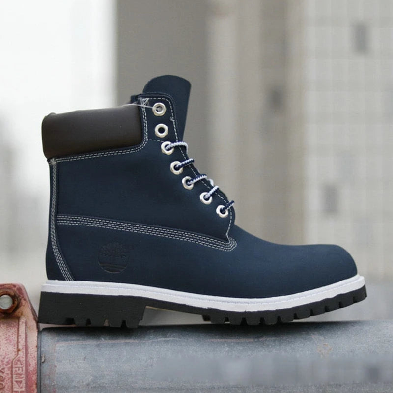 DOYUTIG Brand Split Leather Outdoor Boots For Men & Women Casual Couples Boots Fashion Mid Top Breathable Military Boots SG003