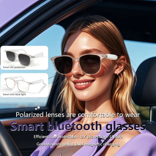 Smart Glasses Listenable Songs, Wireless Headphone Glasses, Shades for Women & Men, 3in1 Smart Glasses that Play Music 