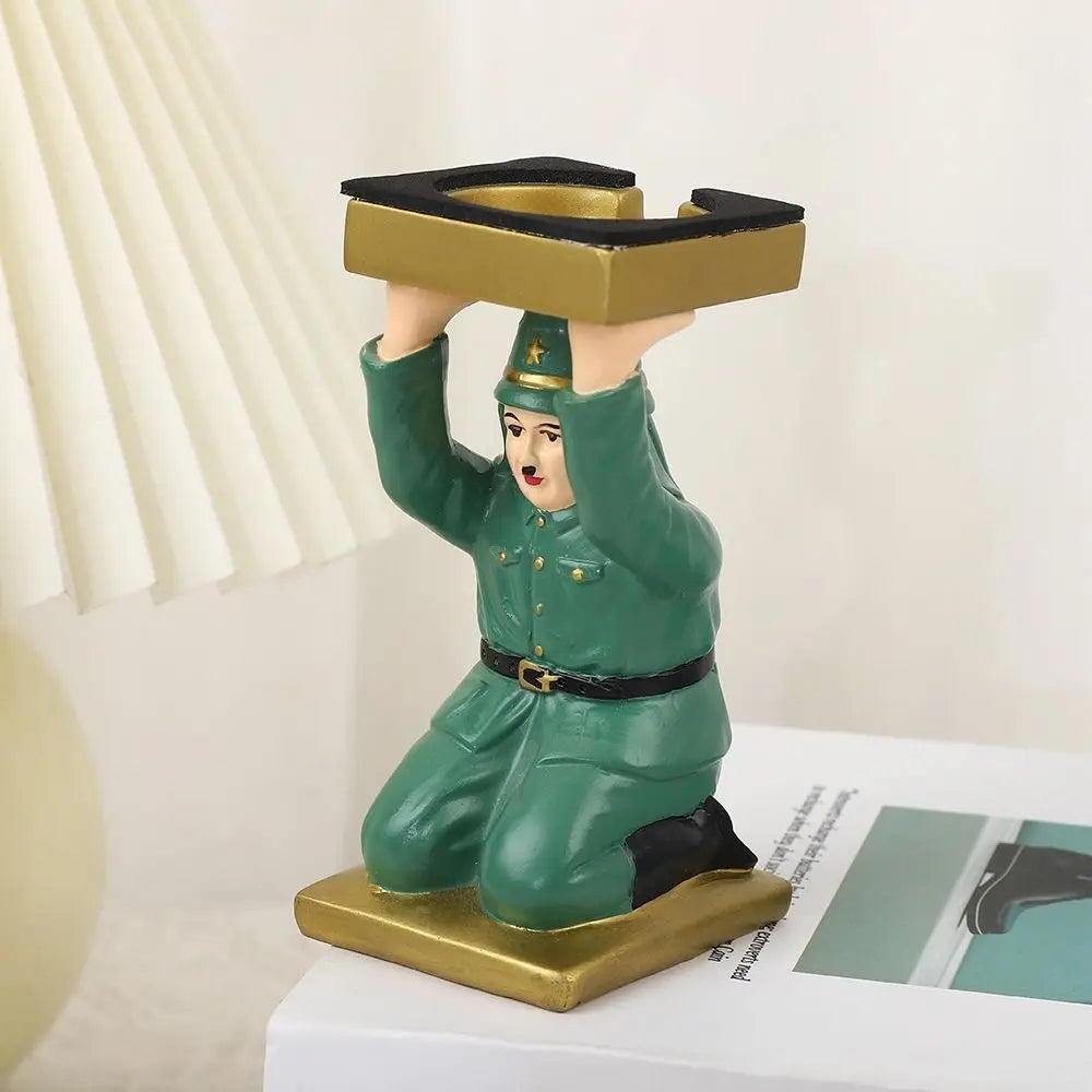 Simulated Funny Expressions Figurine Sensory Toy Ornaments Kneel Down Resin Statue Crafts Model Spoof Tray Stand Children Toys