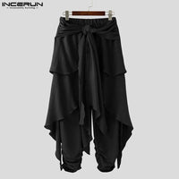 Fashion INCERUN Summer Spring Men Casual Pants Harem Pant Pleated Long Trousers Streetwear Oversize Men's Clothing S-5XL