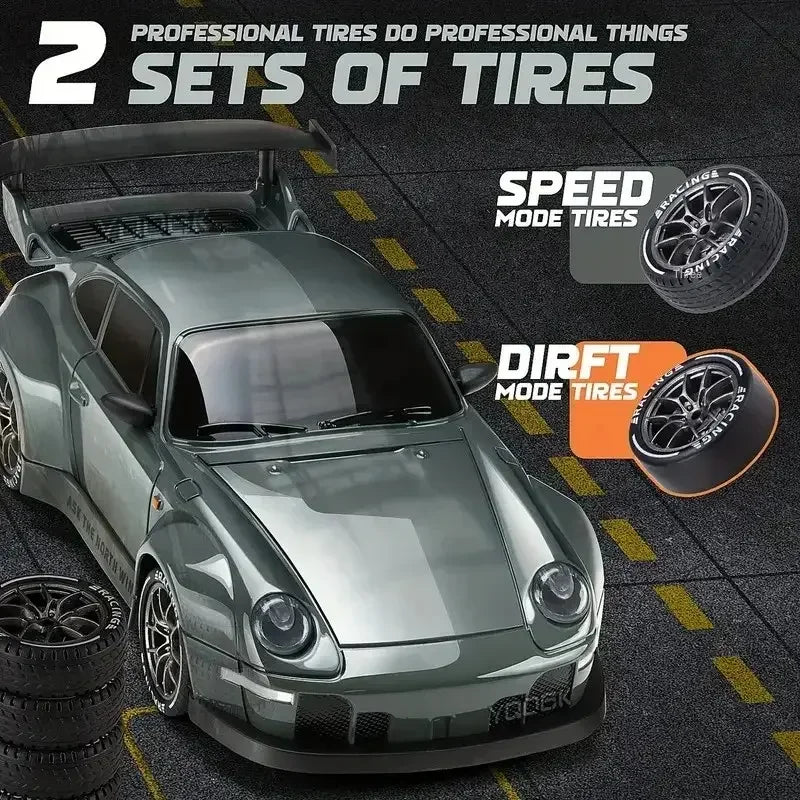 RC Drift Car 1/24 4WD Mini RC Racing Vehicle Model High Speed 2.4G Radio Half Scale with Light Remote Control Car Drive Gifts