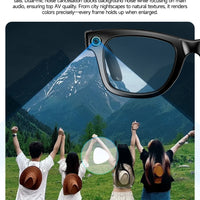 2025 Smart Glasses Men 8MP Camera WiFi Bluetooth Touch Control IP65 Waterproof AI Translation Noise Cancelling AI Glasses Women