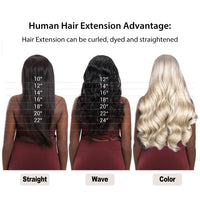 Straight Nail U Tip Fusion Human Hair Extension Keratin Capsule Brazilian Human Remy Hair Extensions 0.8g/1g/pc 50g Natural Hair