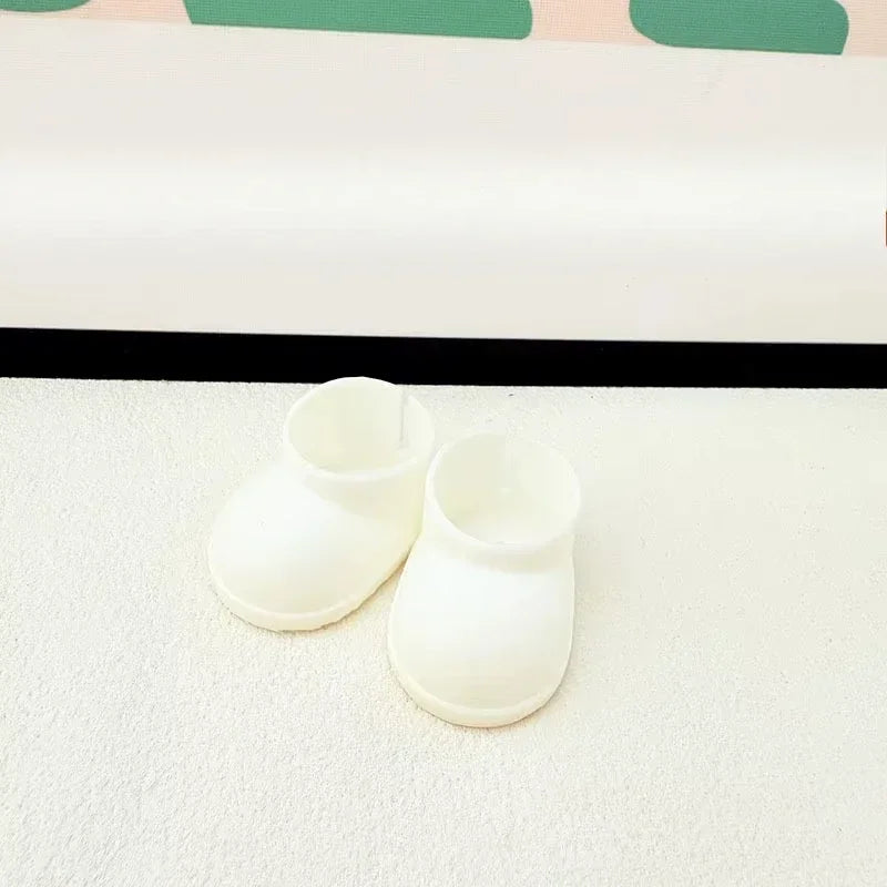 17cm Labubu V1 V2 Fashion Color Rain Shoes Raincoat 10cm Cotton Doll Cute Shoes Doll Changing Accessories