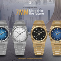 PAGANI DESIGN 2025 New Thin 7mm Fashion Men Quartz Watch V2 Stainless Steel Sapphire 10Bar Waterproof  C3 reloj hombre