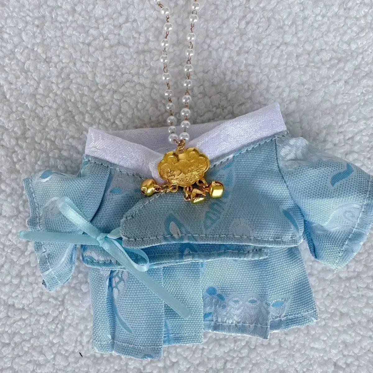 For 15/17cm Labubu Doll Accessories Labubu 3.0 Outfit Korean Traditional Style Dress Set with Hair Clip Doll Clothes