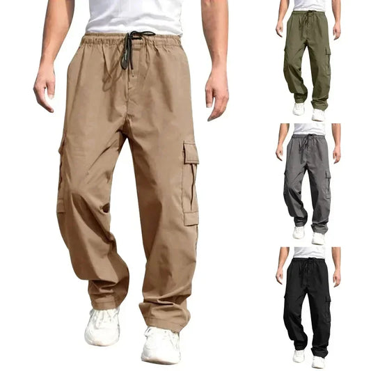 New Summer Men's Loose Fit Straight Leg Casual Pants - European & American Style Youth Fashion" cargo pants  mens pants