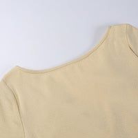 Women Sexy V Neck Solid Color Skinny Long Sleeve T Shirt Blouse Top Knitwear Elegant Casual High Street Club Party Harajuku High