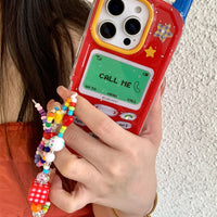 Funny 3D Mobile Phone Case For iPhone 16 Pro 15 14 13 Pro Max Protective Cover Fashion Cute Cases with Chain Funda