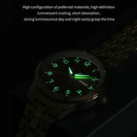 OLEVS Men Watches 7077 Luxury Fashion Top Brand Original Automatic Mechanical Watch for Man Double Scale Simple Trend Waterproof