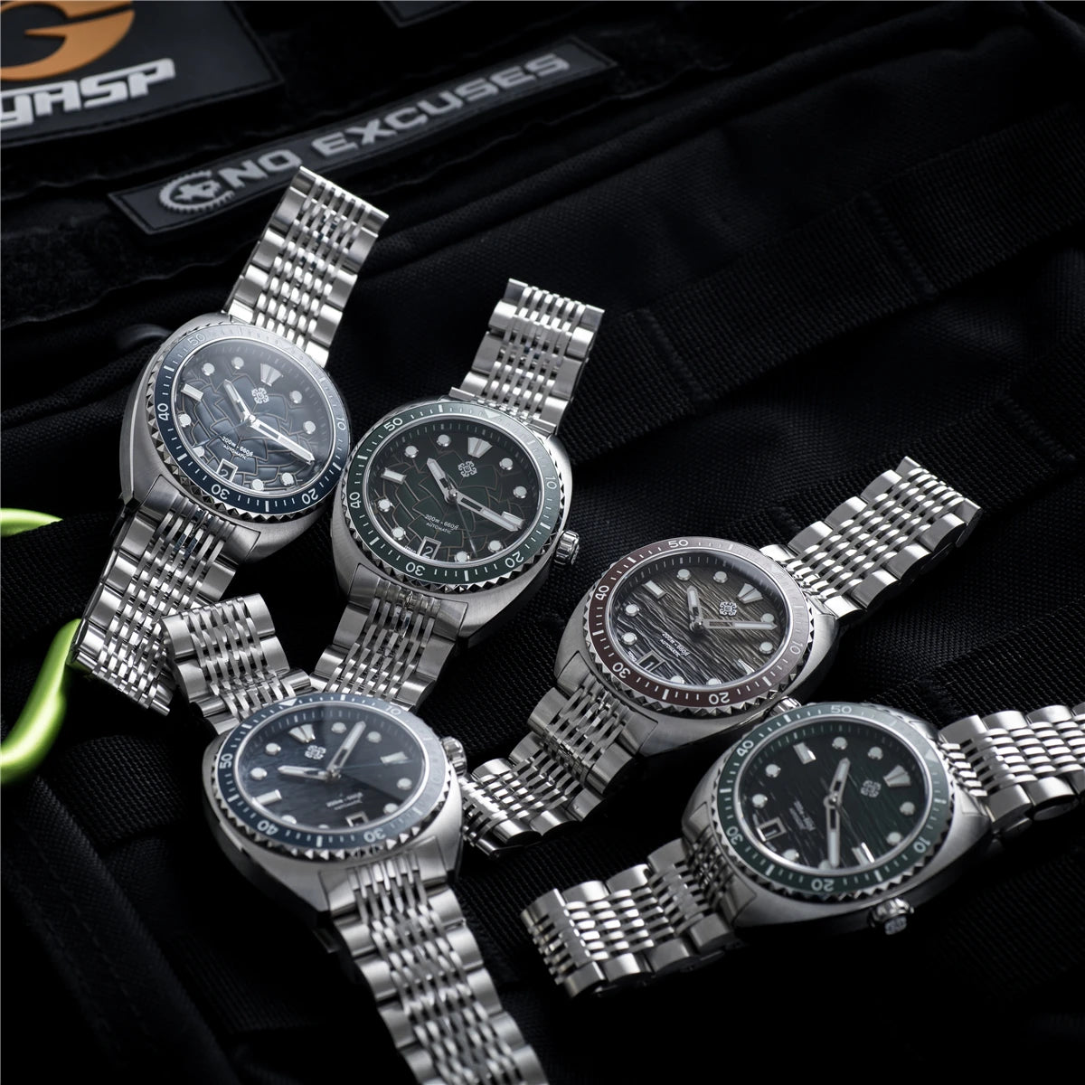 2025 New IXDAO IPOSE Automatic Mechanical Men Watch JD-X07S Dragon Scale Pattern Watch Stainless Steel BWG-9 Diving reloj hombre