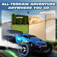 RC Cars Remote Control Car for Kids, 1:18 Scale 20 KM/H 2WD Offroad Buggy, 2.4GHz RC Racing Car with USB-C Easy Charging