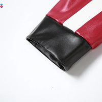 Weird Puss Faux Leather Varsity Jacket Women Hipster Letter Print Autumn Casual Sporty Wild Streetwear Uniform Trend Crop Coat