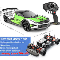 1:10 70km/H Remote Control Car 4wd High Speed Drift 2.4g Rc Car Shock Absorber Anti-Collision Rc Toys Christmas Gift