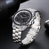 PLADEN New Arrival Luxury Watch For Men Fashion Stainless Steel Chronograph Quartz Wristwatch Business Sport Waterproof Watches