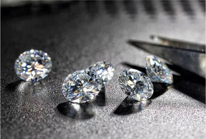 Moissanite Stone Real D Color Round Cut 0.1-20ct VVS1 Loose Gemstones for Jewelry Making Pass Diamond Tester with Certificate