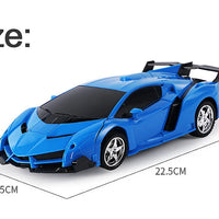 Electric RC Car 2 In 1 Transformation Robots Sports Vehicle Model Robots Boys Toys Remote Cool RC Deformation Cars Kid Toy Gifts