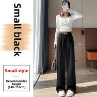 High Waist Slim Fit Straight Leg Suit Pants Wide Leg Casual Trousers Women's Autumn New Arrival Red Color Business Office Wear