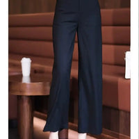 Nine-point Wide-leg Pants for Women in Summer Thin New High-waist Drooping Ice Silk Suit Women's Slim Straight Pants