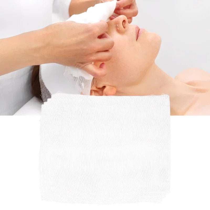 100pcs Spa Face Gauze Mask Paper Disposable Beauty Salon Special Gauze Skin Care Beauty Tool For DIY Seaweed Soft Mask Powder
