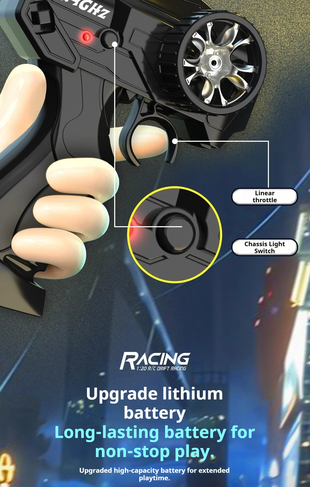 RC Car 1/24 Scale Professional Drift Racing High Speed 4WD Simulation Model RTR Electric Toy Gift for Adults Kids In Stock