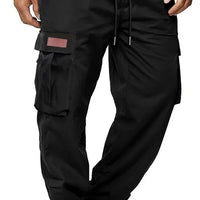 American style high street retro multi pocket workwear pants for men's new trendy loose straight leg versatile casual long pants