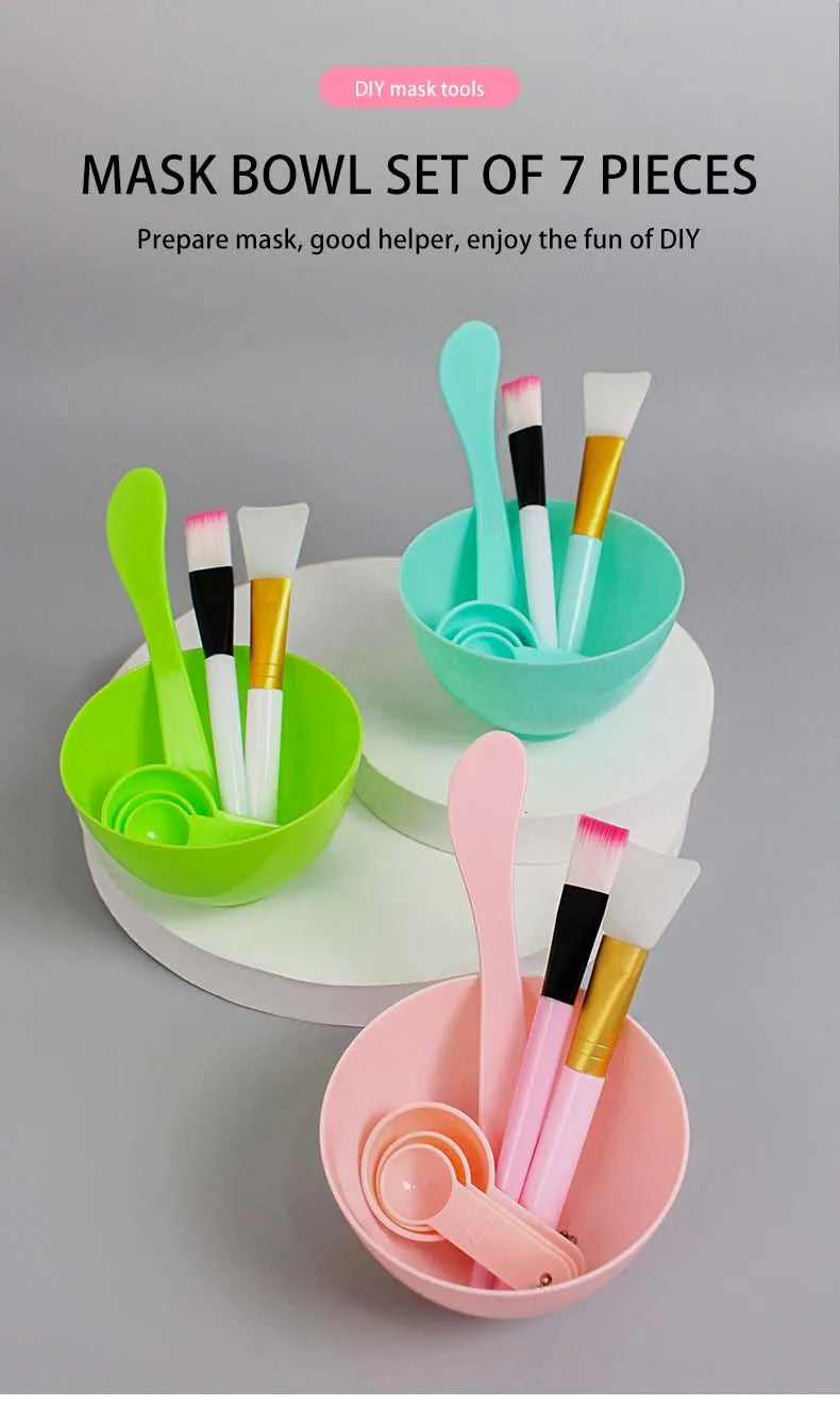 Face Mask Mixing Bowl Set DIY Facemask Mixing Tool with Silicone Mask Bowl Makeup Brushes Spatula Beauty Skin Care Beauty Health
