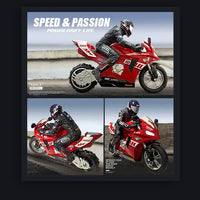 RC Motorcycles 1/6 Electric Motor RC Cars High Speed 4CH Remote Control Racing Motorcycle Drift Car Kids Xmas Festival Gift