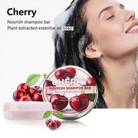 Fruit cherry shampoo fragrance soap nourishes hair, deeply cleanses and controls oil, refreshing soap