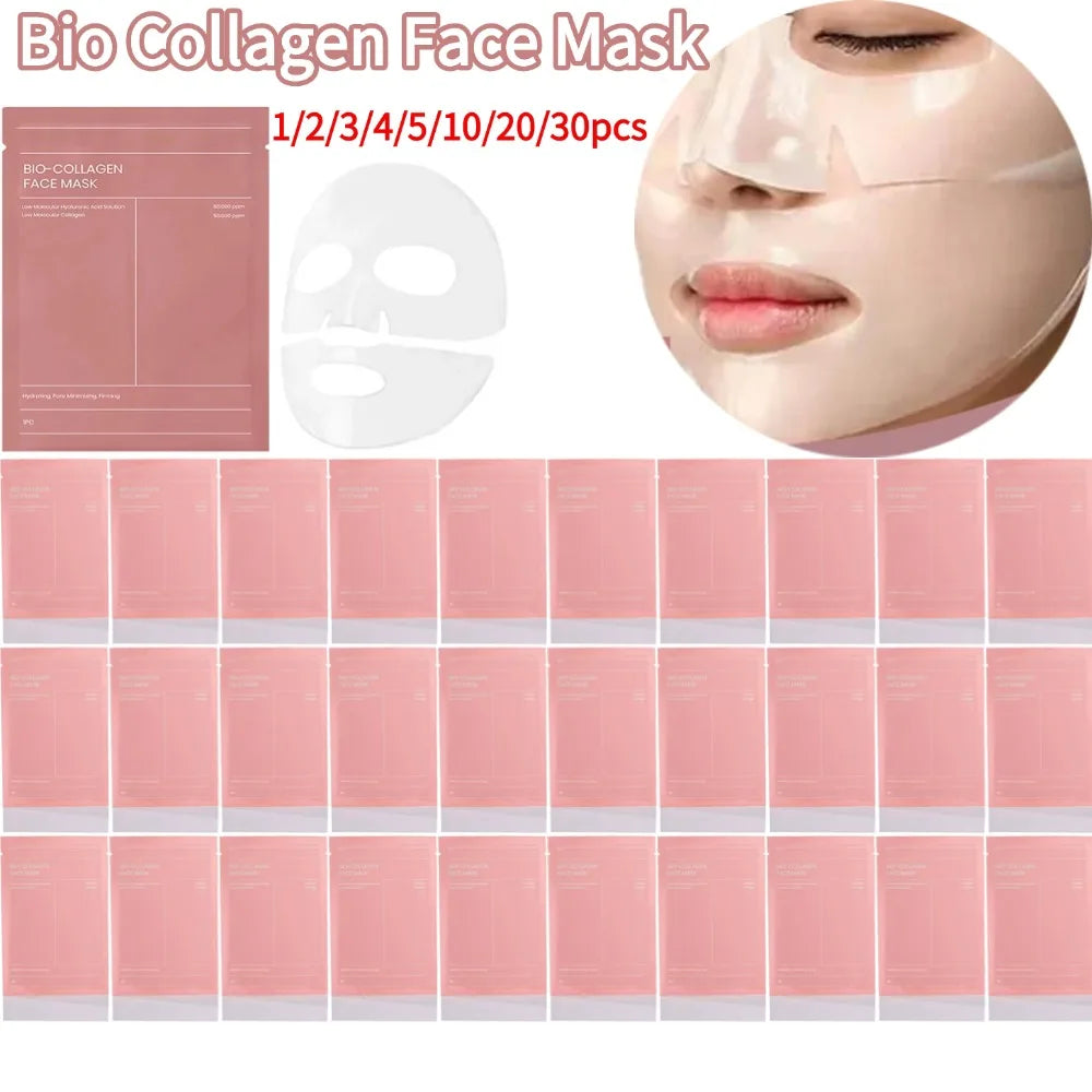 Bio Collagen Face Mask Shrink Pores Deep Hydrating Moisturizing Split Mask Firming Nourish Hydrating Face Mask Beauty Skin Care