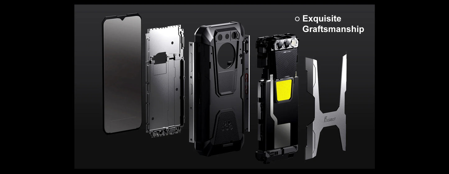 FOSSiBOT F106 PRO 4G Rugged Smartphone Android 14 15GB(8+7GB Extended) 256GB ROM 12000mAh 48MP 30W 6.58 Inch FHD+ Cellphone NFC