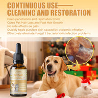 Pet Skin and Hair Care Serum Repair Hair Growth Relieve Itching Lice Mite Removal Moisturizing Dogs Cats Skin Care 30ml
