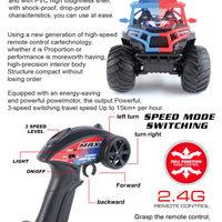 RC Car for Kids, 4WD Buggy Alloy, High Horsepower, Climbing, Rechargeable, Drop Resistant, Toys for Boys, Racing