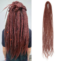 24 inch Synthetic Double Ended Dreadlock Extensions Brownish Blonde Fake Dreads Extensions Reggae Hippie Dreads for Women