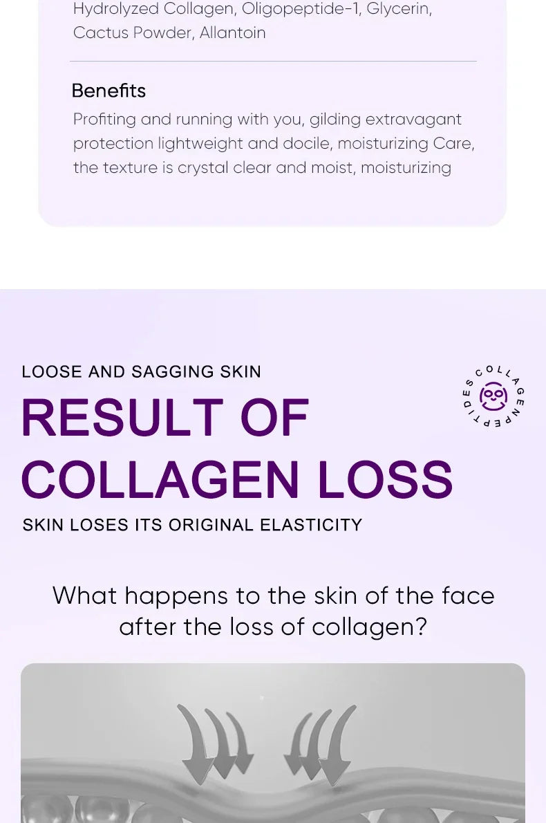Collagen Anti Wrinkle Facial Mask Anti Aging Fade Fine Lines Firm Skin Moisturizing Brightening Smooth SkinCare Korean Cosmetics