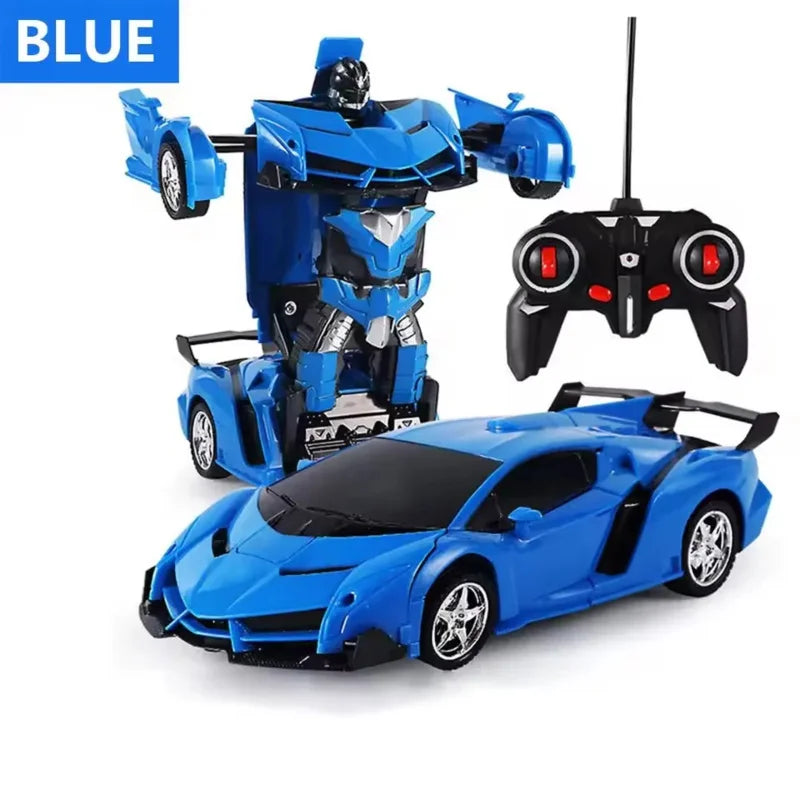 Electric RC Car 2 In 1 Transformation Robots Sports Vehicle Model Robots Boys Toys Remote Cool RC Deformation Cars Kid Toy Gifts
