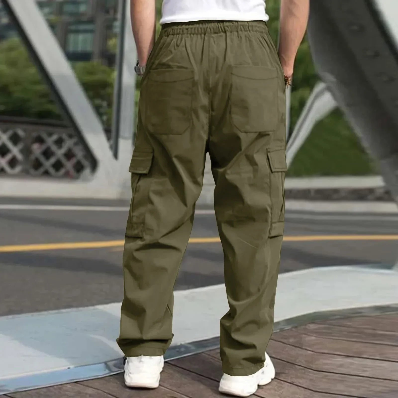 New Summer Men's Loose Fit Straight Leg Casual Pants - European & American Style Youth Fashion" cargo pants  mens pants