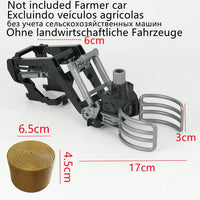 RC Farm Tractors Car 1/24 Radio Controlled Cars and Trucks 2.4G with Light Simulated Engineering Truck Model Toys for Children