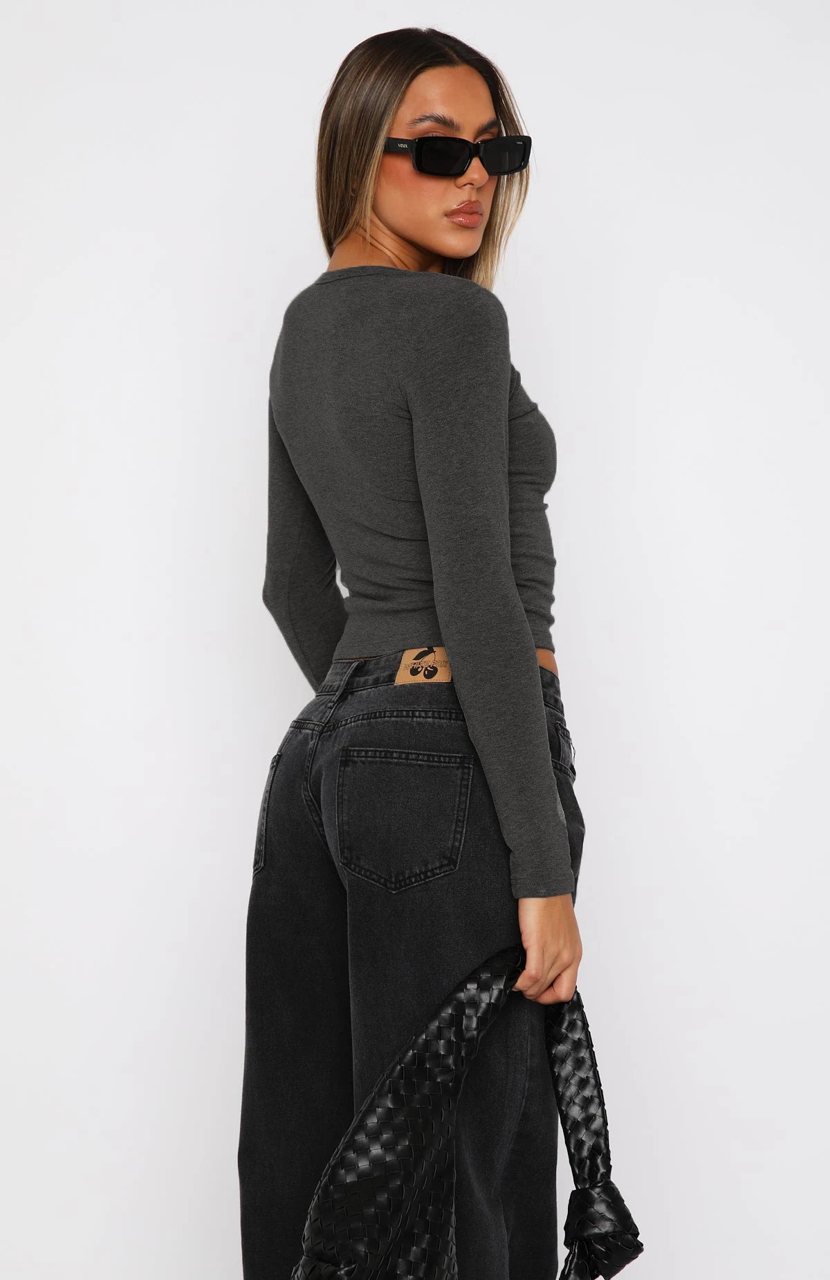 Womens V Neck Button Down Henley T Shirts Y2K Slim Fit Long Sleeve Crop Tops Basic Casual Going Out Tee Shirts