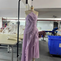 Chic Elegant Lotus Edge Maxi Dress Slim Fit Backless Lace Up Halter Robes Sleeveless Party Vestidos 2025 Nw Lady Vacation Gowns