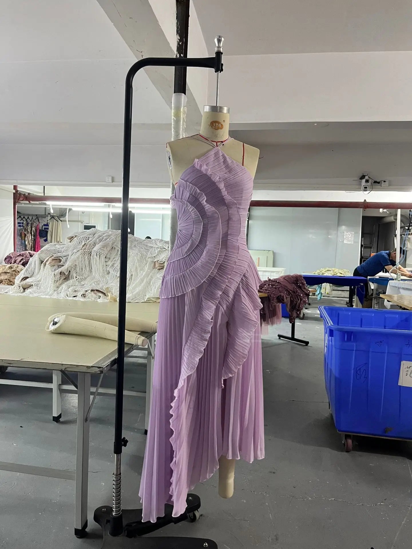 Chic Elegant Lotus Edge Maxi Dress Slim Fit Backless Lace Up Halter Robes Sleeveless Party Vestidos 2025 Nw Lady Vacation Gowns