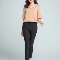 Fashion Streetwear Cute Candy Color Pencil Pants Women Stretch Cotton Slim Waist Straight Pantalones Casual Office Work Trousers