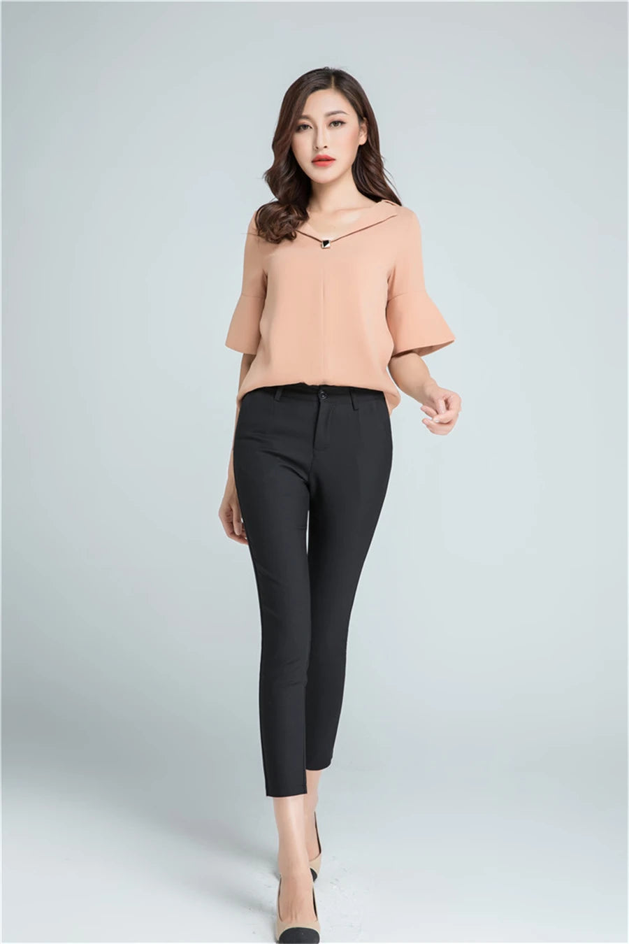 Fashion Streetwear Cute Candy Color Pencil Pants Women Stretch Cotton Slim Waist Straight Pantalones Casual Office Work Trousers